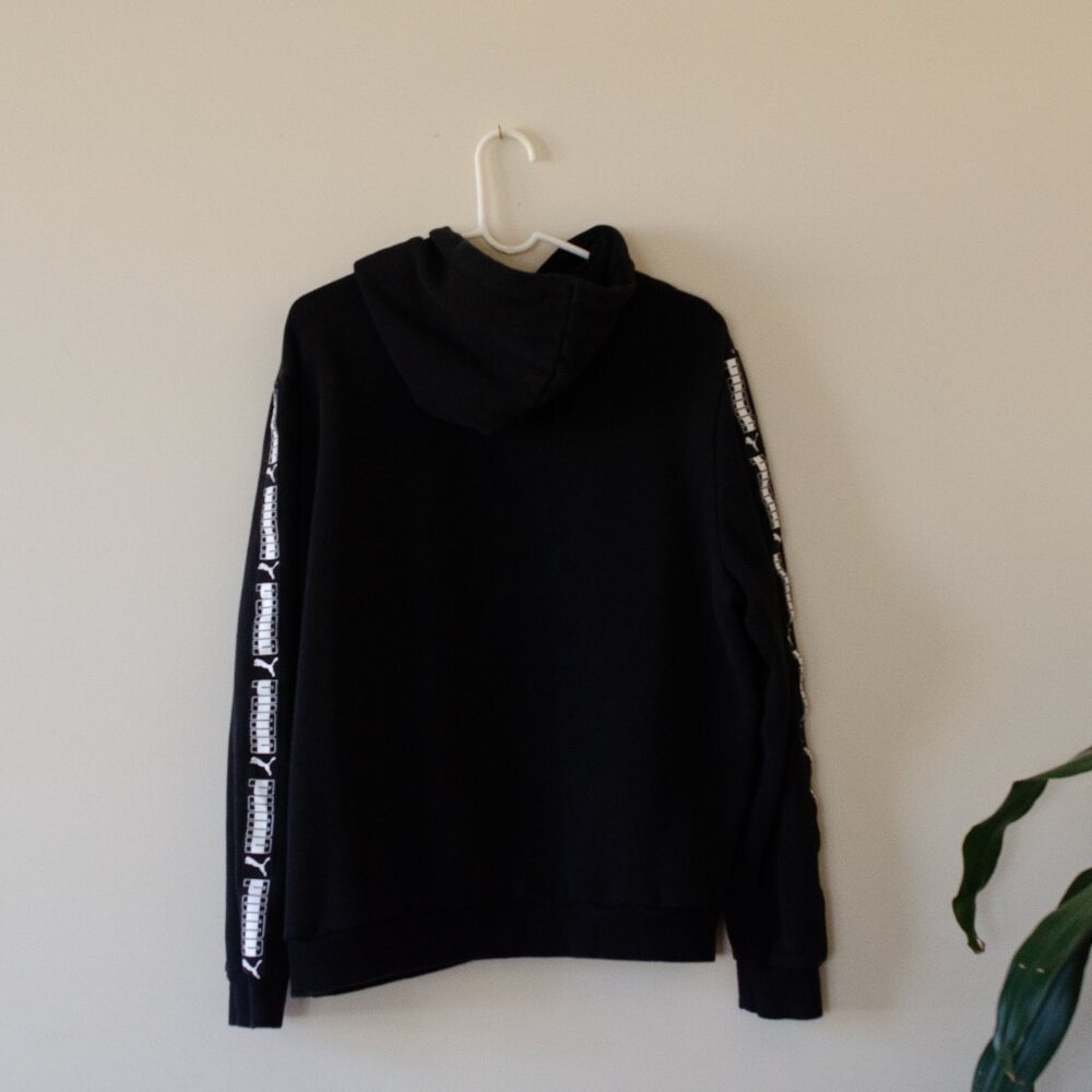 Puma Men's Hoodie in Black and White - Picture 2 of 5